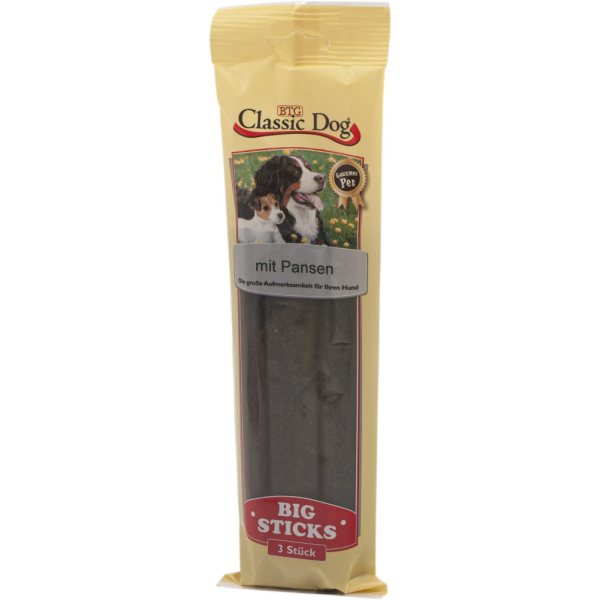 Beutel Hunde-Snack Classic Dog Big Sticks Pansen 3er Pack
