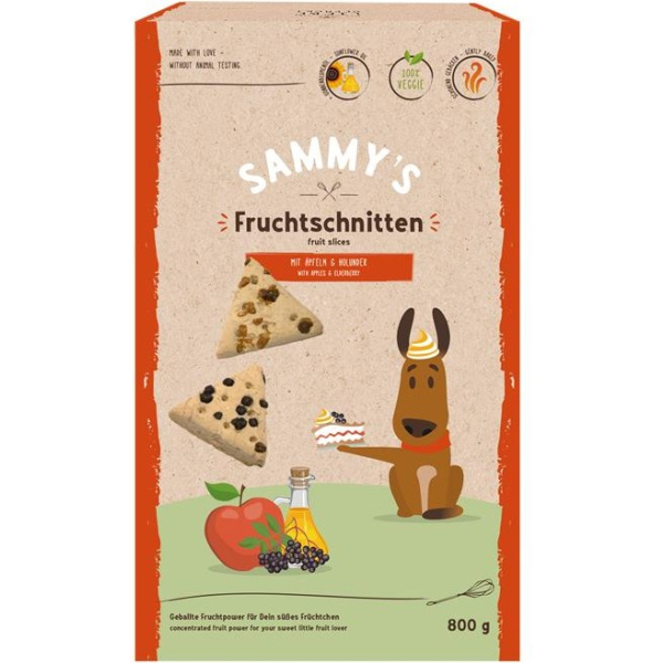 Karton Hunde-Snack Bosch Sammys Fruchtschnitten 800 Gramm