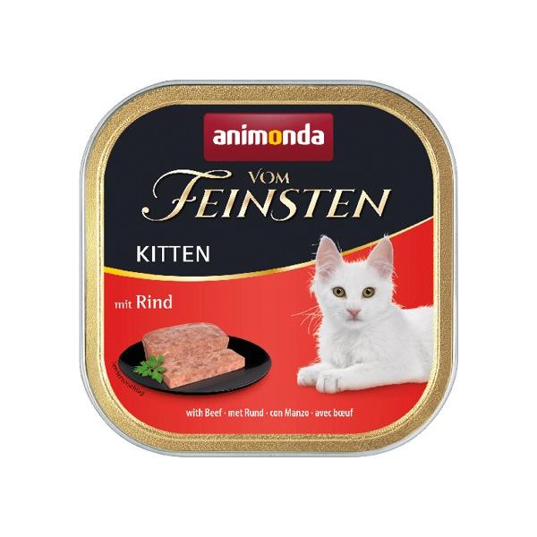 Schale Katzen-Nassfutter Animonda vom Feinsten Kitten Rind 100 Gramm