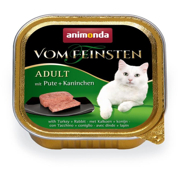 Schale Katzen-Nassfutter Animonda vom Feinsten Adult mit Pute & Kaninchen 100 Gramm