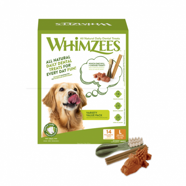 Whimzees Dog Variety Value Box L - 14 Treats