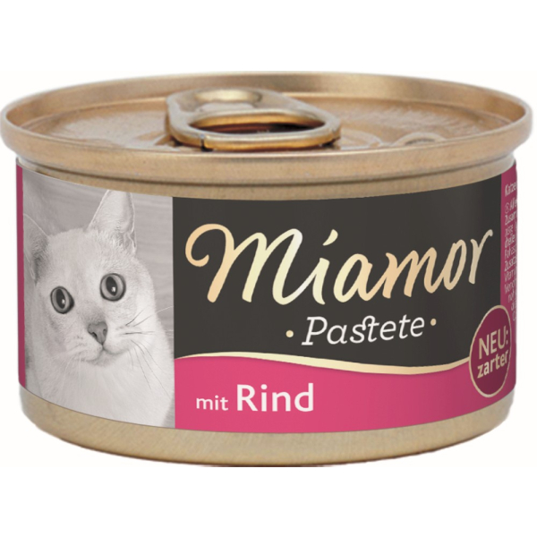 Dose Katzen-Nassfutter Miamor Pastete Rind 85 Gramm