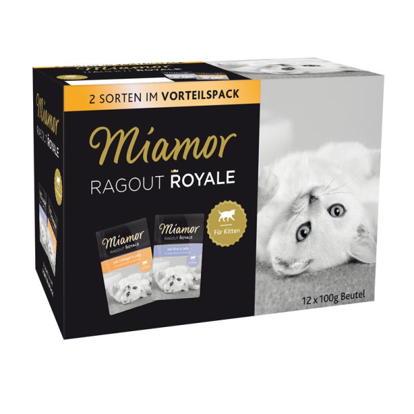 Dose Katzen-Nassfutter Miamor Multibox Ragout Royale Kitten Jelly 12x100 Gramm