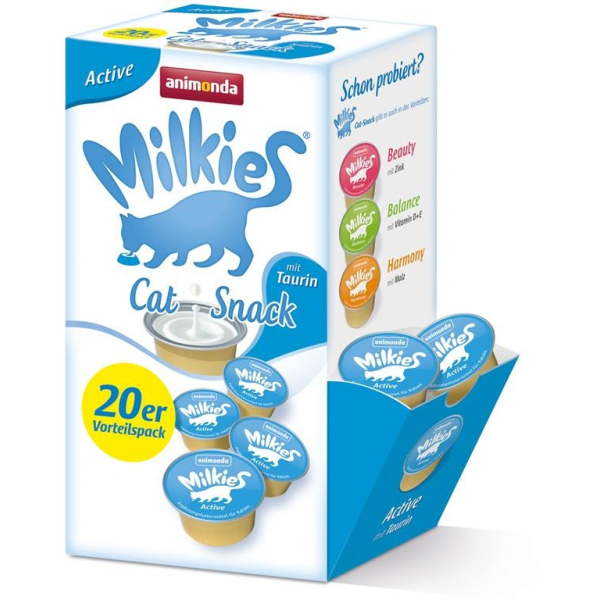 Schale Katzen-Snack Animonda Milkies Active Taurin 20x15 Gramm