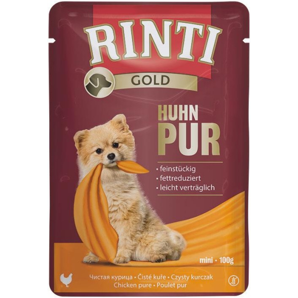 Pouch-Beutel Hunde-Nassfutter Rinti Gold Huhn Pur 100 Gramm