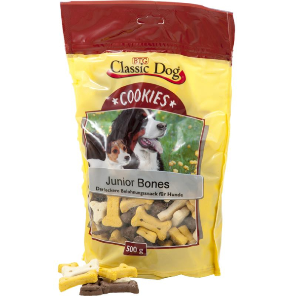 Beutel Hunde-Snack Classic Dog Snack Cookies Junior Bones 500 Gramm