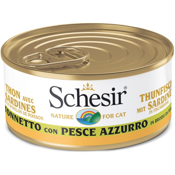 Dose Katzen-Nassfutter Schesir Thunfisch & Sardinen 70 Gramm