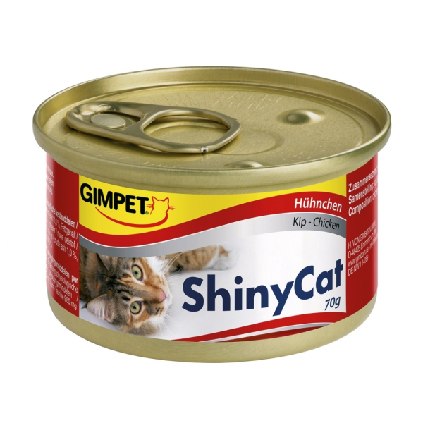 Dose Katzen-Nassfutter GimCat ShinyCat Hühnchen 70 Gramm