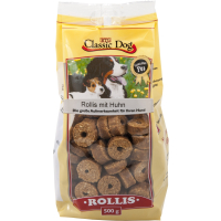 Beutel Hunde-Snack Classic Dog Snack Rollis mit Huhn 500...