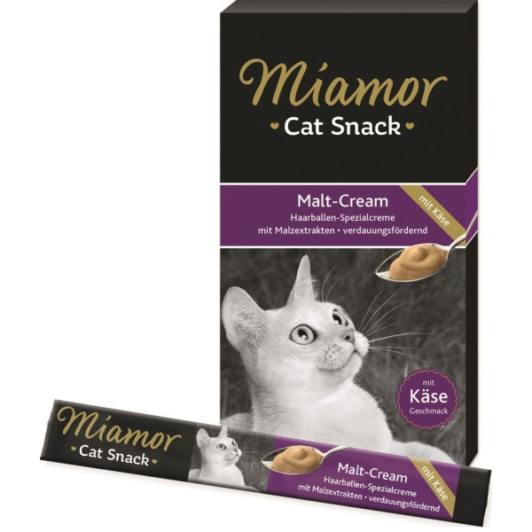 Dose Katzen-Snack Miamor Cat Cream Malt-Cream & Käse 6x15 Gramm