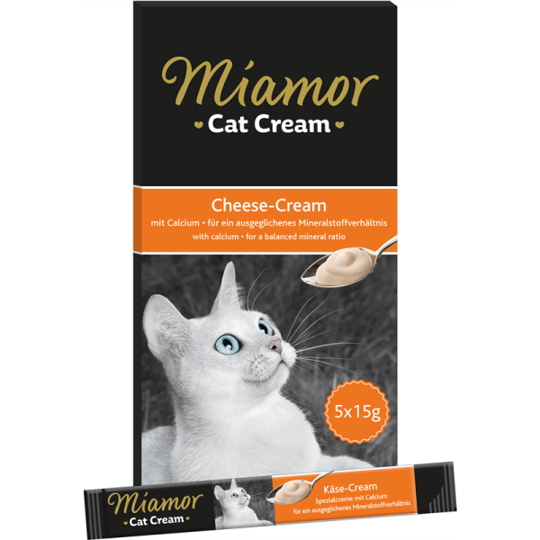 Dose Katzen-Snack Miamor Cat Cream Käse-Cream 5x15 Gramm